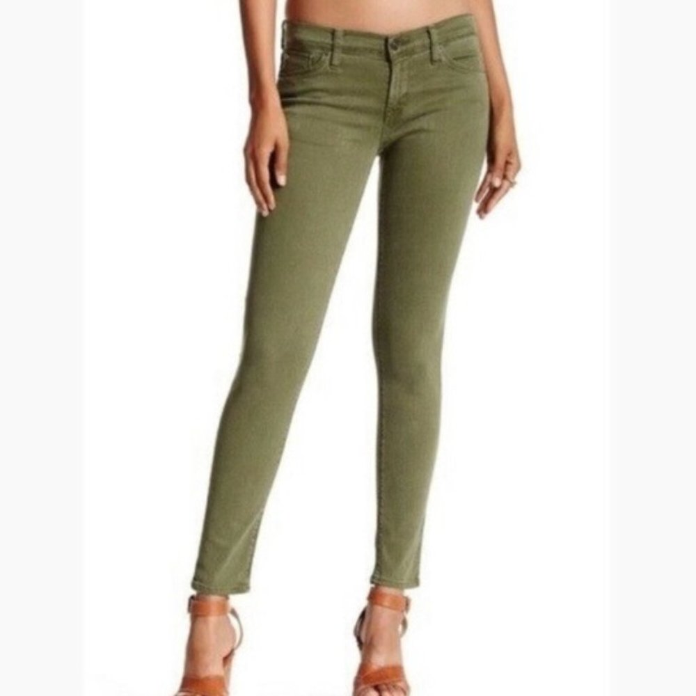 Hudson Mid-rise Skinny Jean in Army Green 28